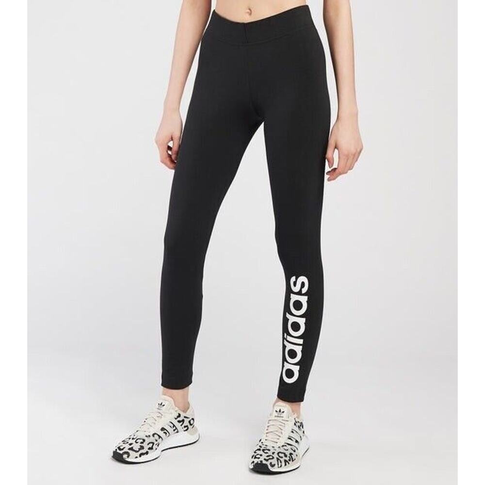 Adidas Size XS 4-6 Leggings Essentials Linear Tight Black Active Wear Women’s